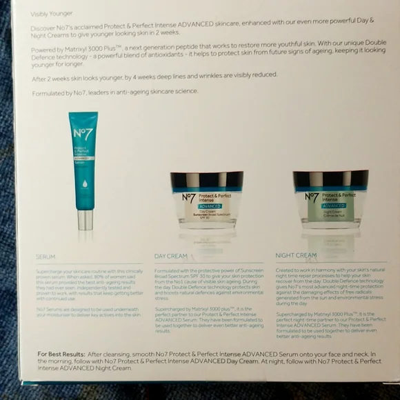 No7 Protect Perfect INTENSE Advanced Anti-aging Skincare For Fine Lines Wrinkles